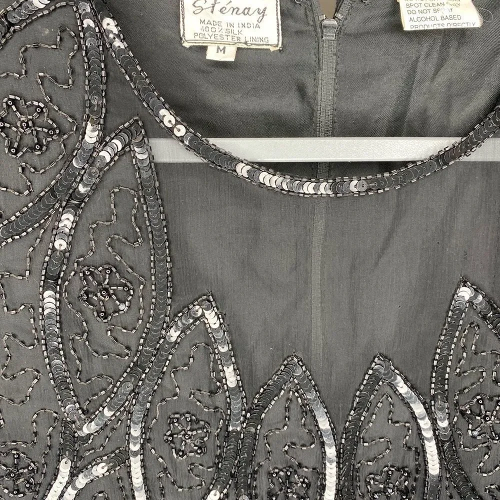 Steamy vintage beaded blouse Medium - Picture 2 of 7